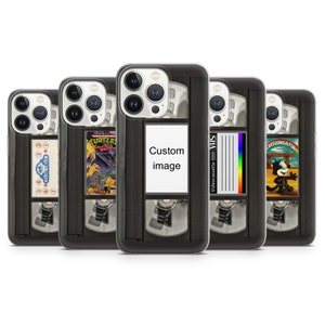 Custom VHS Phone Case - Personalized Tape Photo Gift Art Cover for iPhone 16 Pro Max 15 14 13 12 11 Plus, Samsung S24 Ultra S23 S22 S21 S20