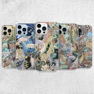 Mermaid Core Phone Case - Aesthetic Ocean Pearl Cover for iPhone 16 Pro Max 15 14 13 12 11 Plus, Samsung S24 Ultra S23 S22 S21 S20