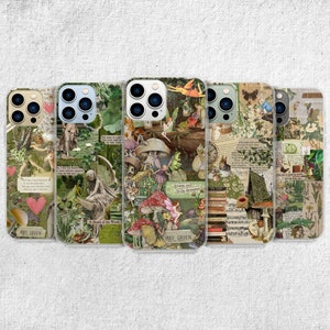 Cottagecore Aesthetic Phone Case - Fairy Mushroom Artwork fit for iPhone 15 Pro Max 14 13 12 11 Xr X 8 Plus Samsung S23 Ultra S22 S21 S20