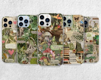 Cottagecore Aesthetic Phone Case - Fairy Mushroom Artwork fit for iPhone, Samsung and Google Pixel