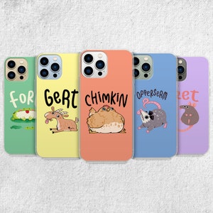 Funny Animal Phone Case - Frog Rat Opossum Goat Cover fit for iPhone 16 Pro Max 15 14 13 12 11 Plus, Samsung S24 Ultra S23 S22 S21 S20