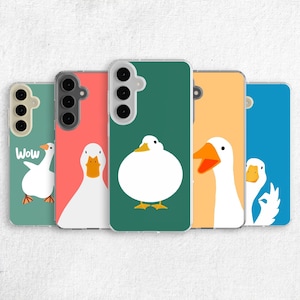 Funny Duck Phone Case for Samsung - Cute Fat Goose fit Cover for S25 Ultra S24 Plus S23 S22 S21 FE Galaxy Note 20 A56 A55 A35 A16 A15