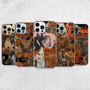 Halloween Phone Case - Spooky Horror Movie Cover for iPhone 16 Pro Max 15 14 13 12 11 Plus, Samsung S24 Ultra S23 S22 S21 S20