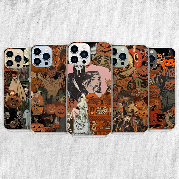 Halloween Phone Case - Spooky Horror Movie Cover for iPhone 15 Pro Max, 14, 13, 12, 11, Xr, X, 8, 7 Plus, Samsung S23 Ultra, S22, S21, S20