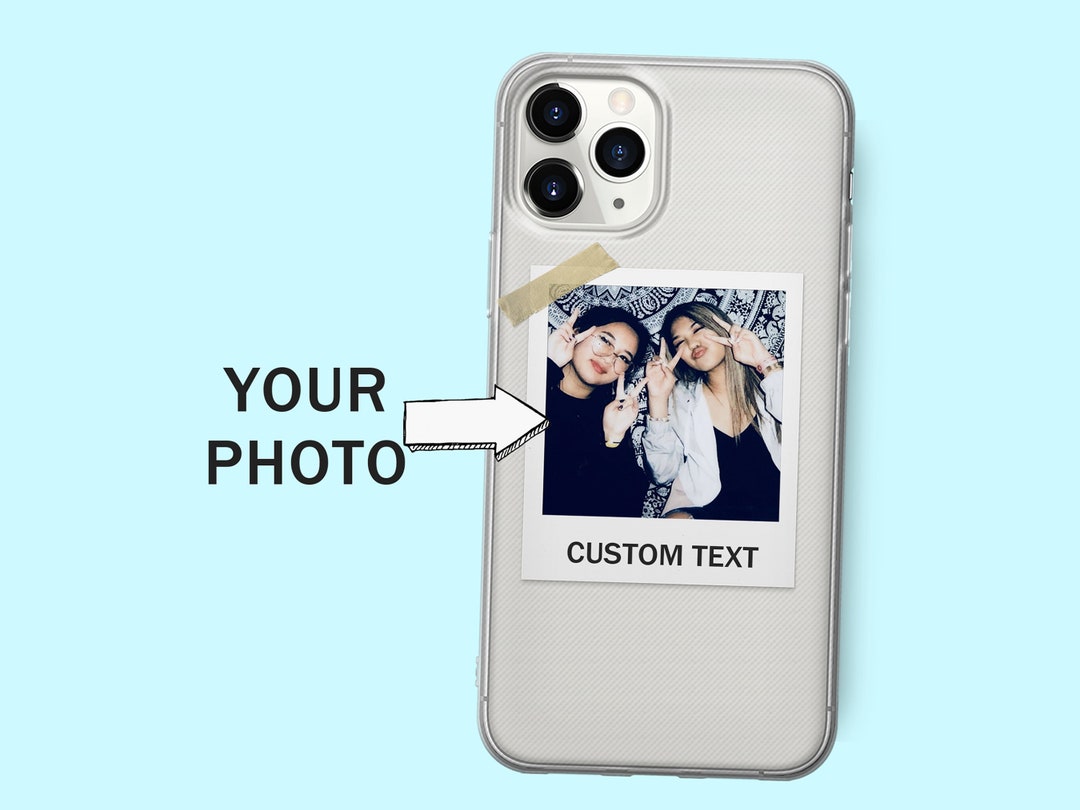 Custom Polaroid Phone Case Personalized Pictures Gift for Couples iPhone  16 Pro Max 15 14 13 12 11 Plus, Samsung S24 Ultra S23 S22 S21 S20