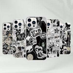 Y2K Star Girl Phone Case - Grunge Aesthetic Gift Art fit for iPhone 16 Pro Max 15 14 13 12 11 Plus, Samsung S25 Ultra S24 S23 S22 S21 S20