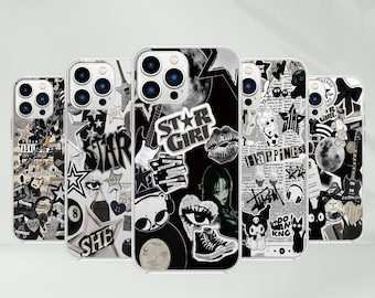 Y2K Star Girl Phone Case - Grunge Aesthetic Gift Art fit for iPhone 16 Pro Max 15 14 13 12 11 Plus, Samsung S25 Ultra S24 S23 S22 S21 S20