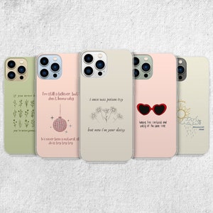 Aesthetic Swift Phone Case - Folklore Taylor Song Lyrics fit for iPhone 15 Pro Max 14 13 12 11 Xr X 8 Plus Samsung S23 Ultra S22 S21 S20