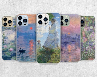 Claude Monet Phone Case - Painting Artwork fit for iPhone 15 Pro Max, 14, 13, 12, 11, Xr, X, 8, 7 Plus, Samsung S23 Ultra, S22, S21, S20