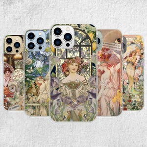 Art Nouveau Phone Case - Goddess Mucha Vintage Art Gift Cover for iPhone, Samsung and Google Pixel