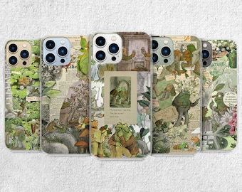 Frog and Toad Phone Case - Green Aesthetic Cover for iPhone 17 Pro Max, Samsung S25 Ultra, Pixel 10 XL and more
