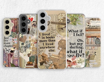 Book Reader Phone Case - Bookish Booktok Art Gift Cover for Samsung S25 Ultra S24 Plus S23 S22 S21 FE Galaxy Note 20 A55 A16 A15 A56 A14 A25