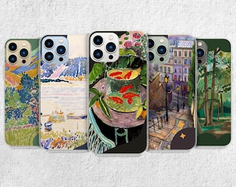 Henri Matisse Aesthetic Phone Case - Painting Artwork fit for iPhone 15 Pro Max 14 13 12 11 Xr X 8 7 Plus, Samsung S24 Ultra S23 S22 S21