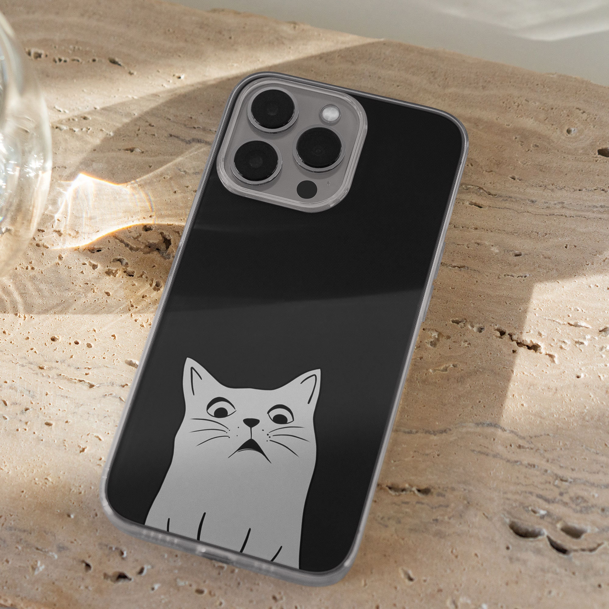 Funny Cat Phone Case - Aesthetic Kitty Art Meme Cover Fit