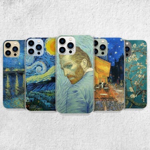 Vincent Van Gogh Phone Case Iconic Famous Painting Art Cover for iPhone 16 Pro Max 15 14 13 12 11 Plus, Samsung S24 Ultra S23 S22 S21 S20