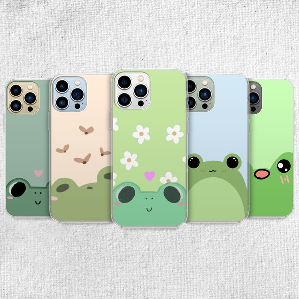 Frog Phone Case - Cute Funny Toad Art fit for iPhone 15 Pro Max, 14, 13, 12, 11, Xr, X, 8, 7 Plus, Samsung S23 Ultra, S22, S21, S20 Note 20