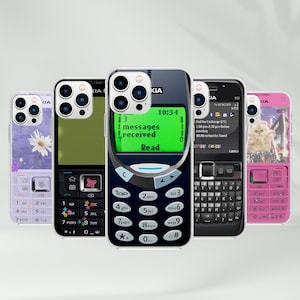 Retro Mobile Phone Case - Old Nokia Vintage Y2K Art Cover for iPhone 16 Pro Max 15 14 13 12 11 Plus, Samsung S24 Ultra S23 S22 S21 S20
