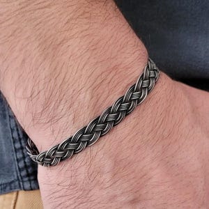 Handmade 999 Silver Bracelet • Braided Norse Wristband • Woven Bracelet • Men's Bracelet • Gift for Boyfriend • Gift for Holiday Man