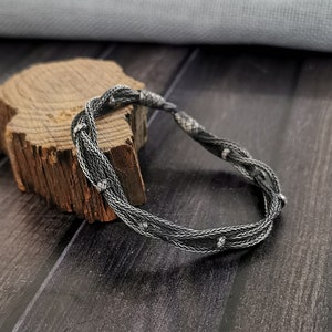 Pure Silver Bracelet • Oxidized Twisted Bracelet • Hand braided Bracelet • Fine Silver Jewelry • Handmade Bracelet • Unique Boyfriend Gift