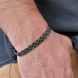 Hand Braided Bracelet • Vikings Jewelry • Pure Silver Bracelet • Celtic Bracelet • Woven Bracelet • 999 Silver Bracelet • Christmas Men Gift
