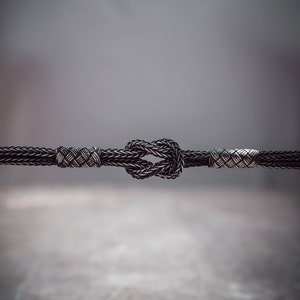 Handmade 999 Sterling Silver Love Knot Bracelet • Unisex Braided Design