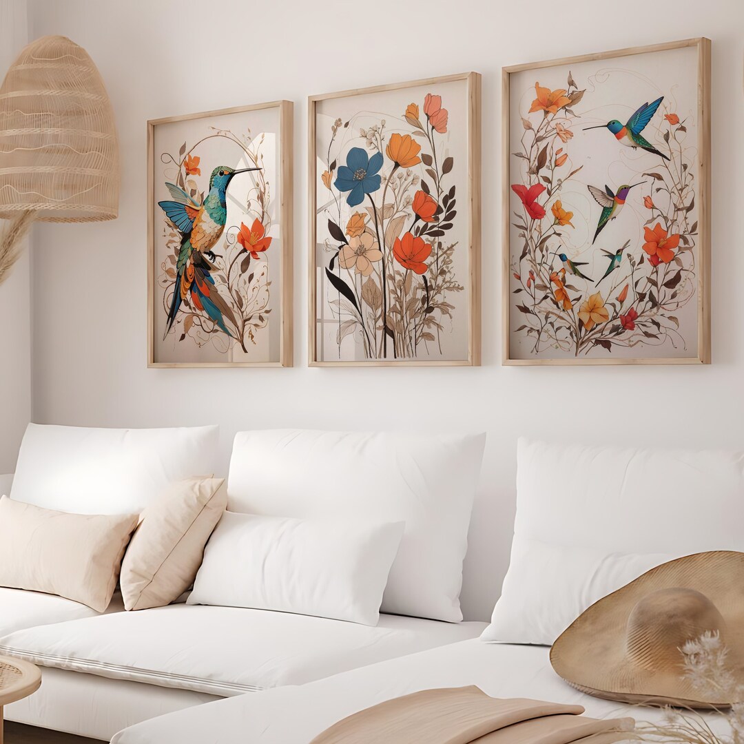 Flower Wall Art Flower Bouquet Wall Art Floral Print - Etsy