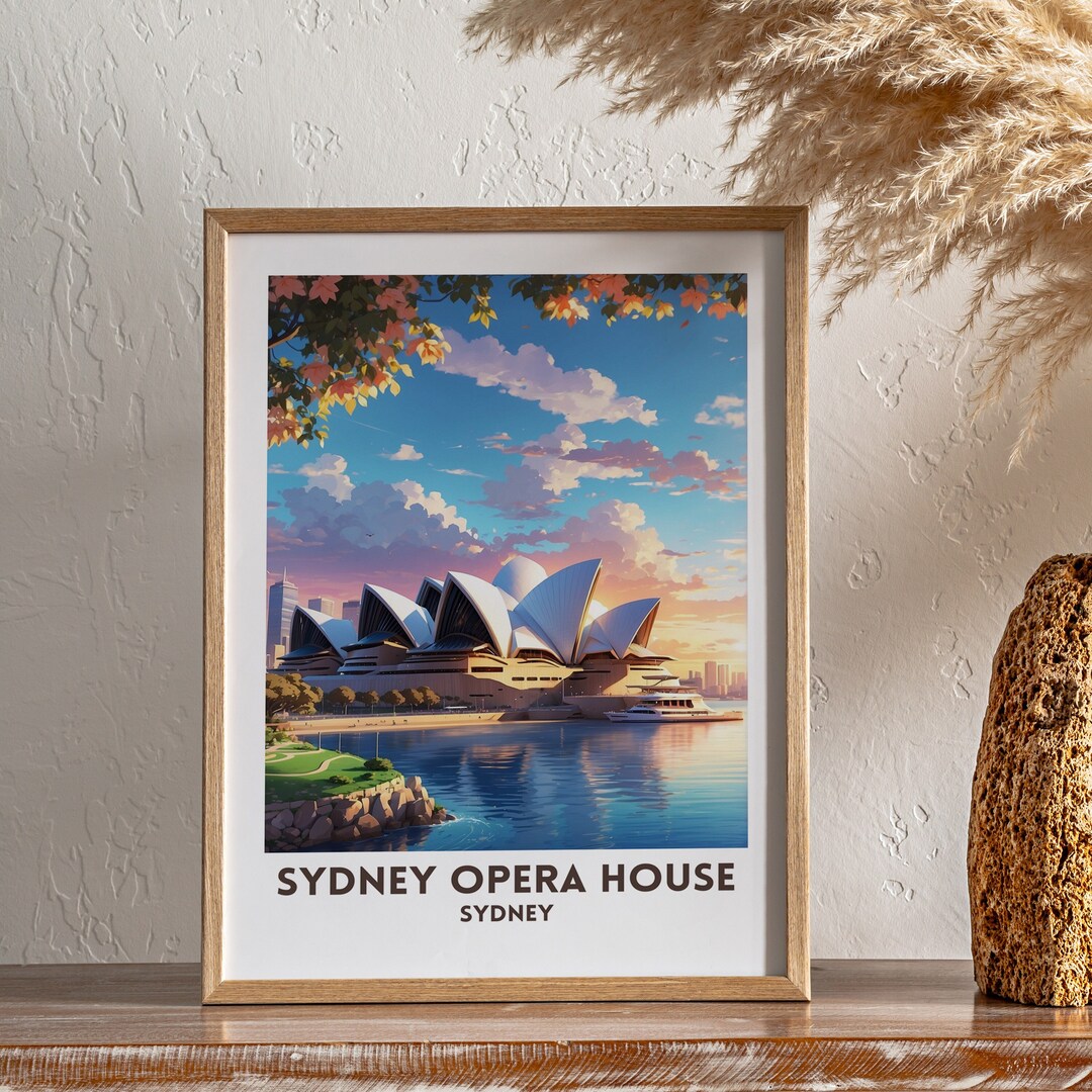 Sydney Opera House Travel Print Wall Art Sydney Wall Home Décor Sydney Gift Art Wall Art