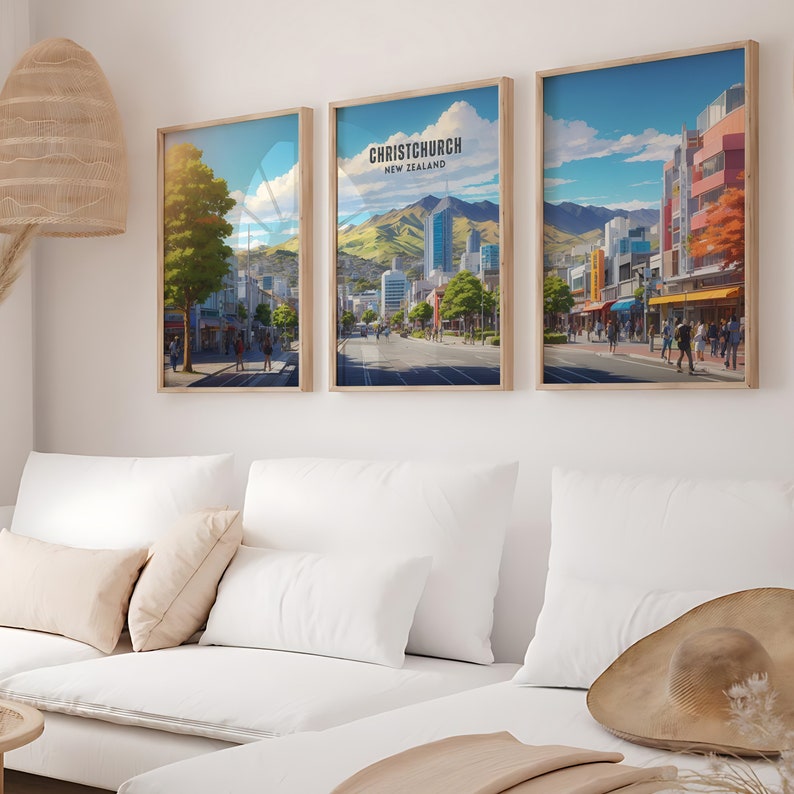 Christchurch Travel Print Wall Art Christchurch Wall Home Décor Christchurch Gift New Zealand