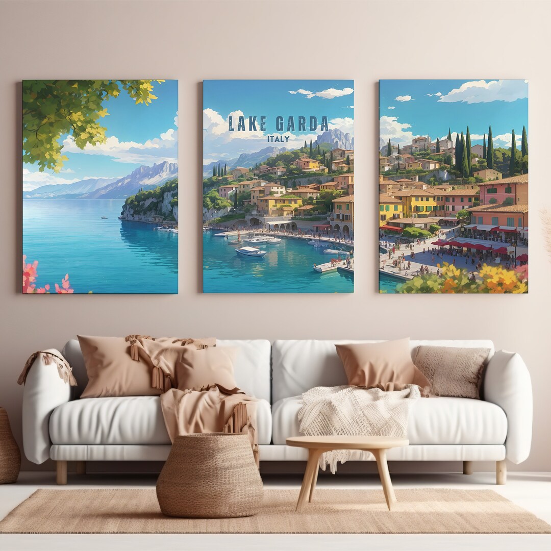 Lake Garda Travel Print Wall Art Lake Garda Wall Home Etsy UK