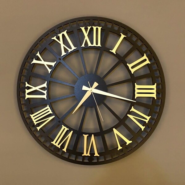 Copper Wall Clock Etsy
