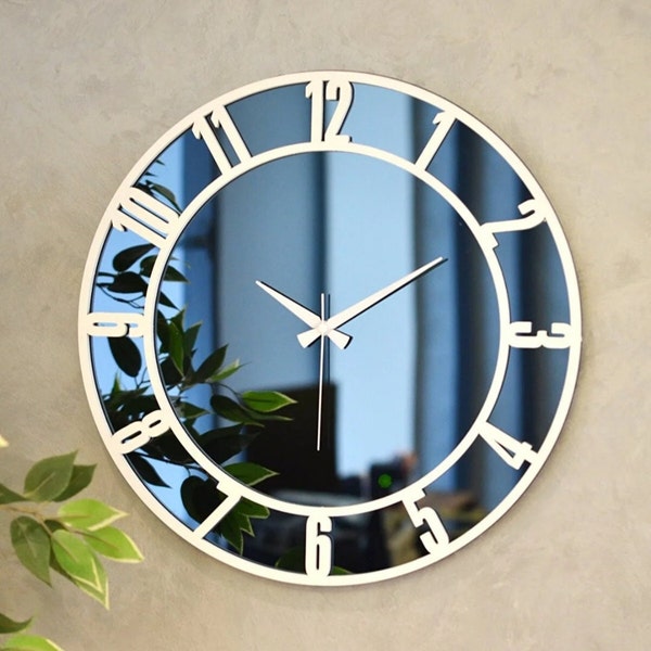 Mirror Wall Clock Etsy
