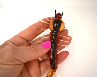 Anopheles Mosquito Larvae Enlarged “Wiggler” 3D realistic replica-Translucent body with filament hairs-Made in USA