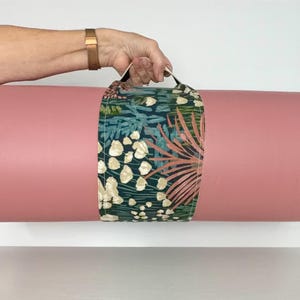 XX Large Yoga Mat Carrier: 36" Canvas Wrap. Designed for 1” thick mats. Cottage crafted in USA