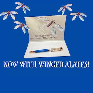 Hangende termieten en gevleugelde alaten! Makkelijk af te lezen pen, kleurenkeuze, geweldige verkooptools en werknemersonderscheidingen. Soortinformatie Cadeaubon.