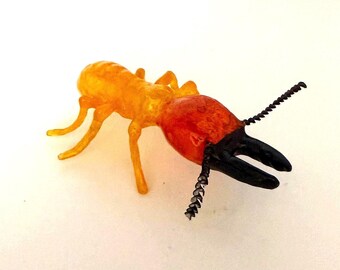 3D Soldier Dry Wood Termite Model: Translucent Resin Entomology Art-4 inches. Cottage crafted in USA