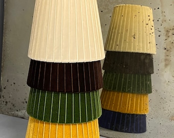 Pleated velvet lampshade, modern lampshade for table lamp, sconce or floor lamp.