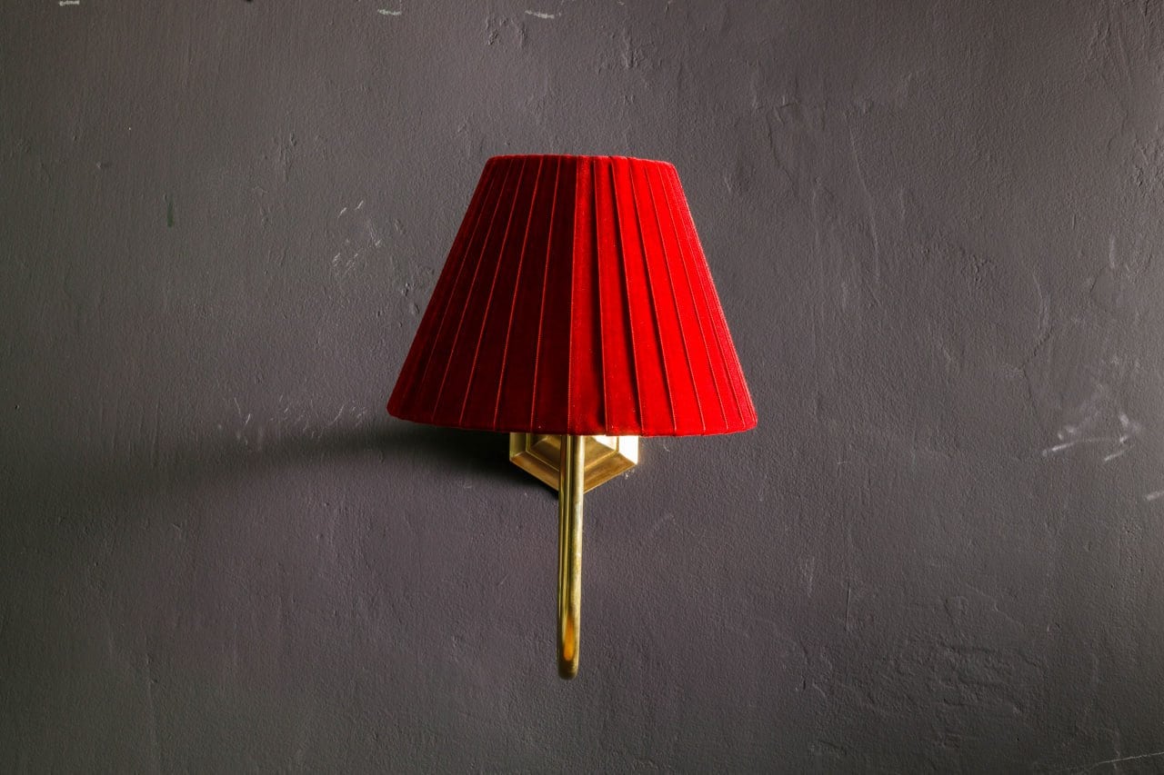 Red plug in wall sconce best sale