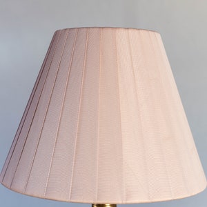 Pleated beige lampshade for table lamp, scones or floor lamp, fabric modern lampshade