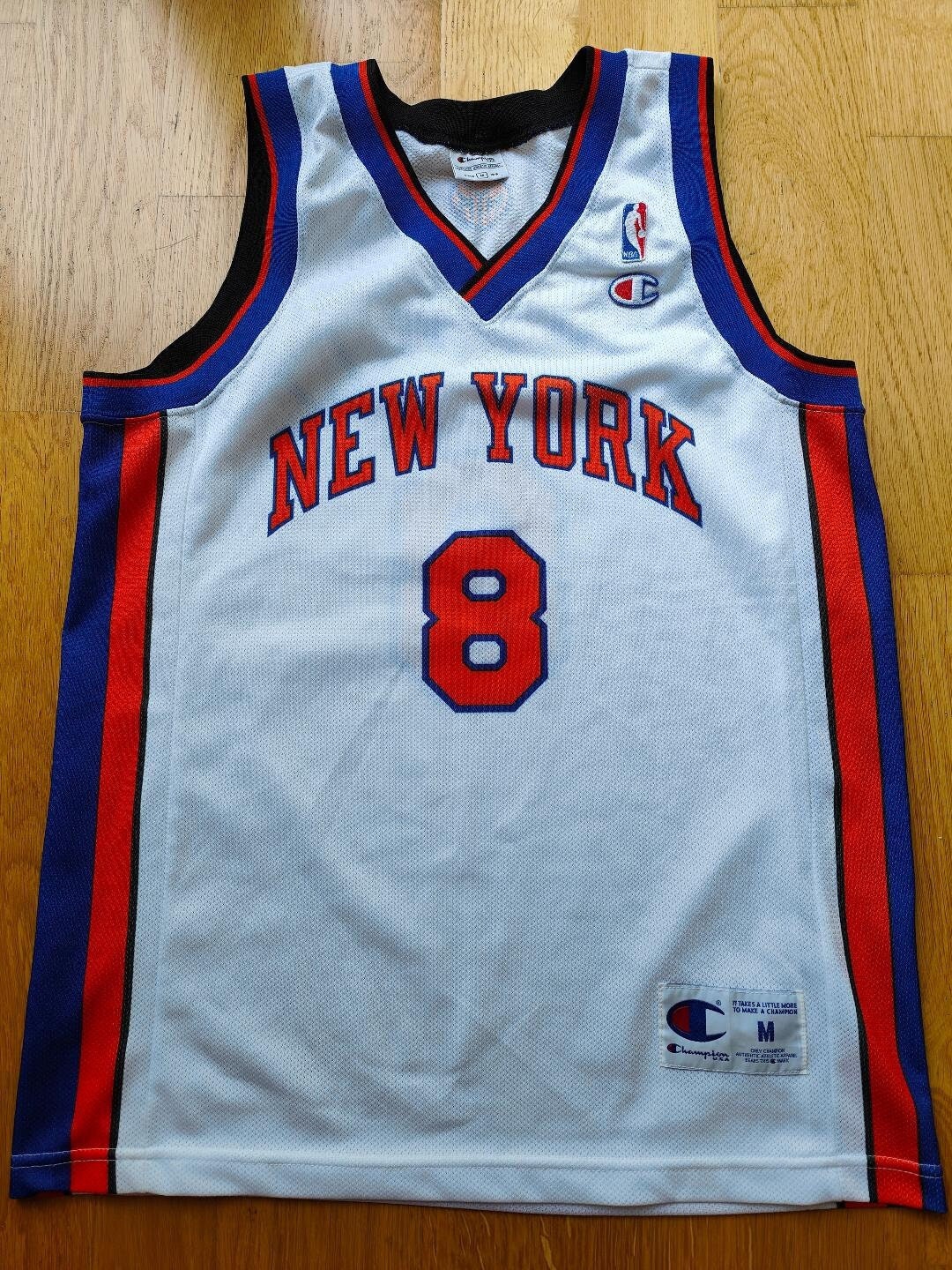 New York Knicks Vintage Nike Warm up Basketball Jersey Blue 