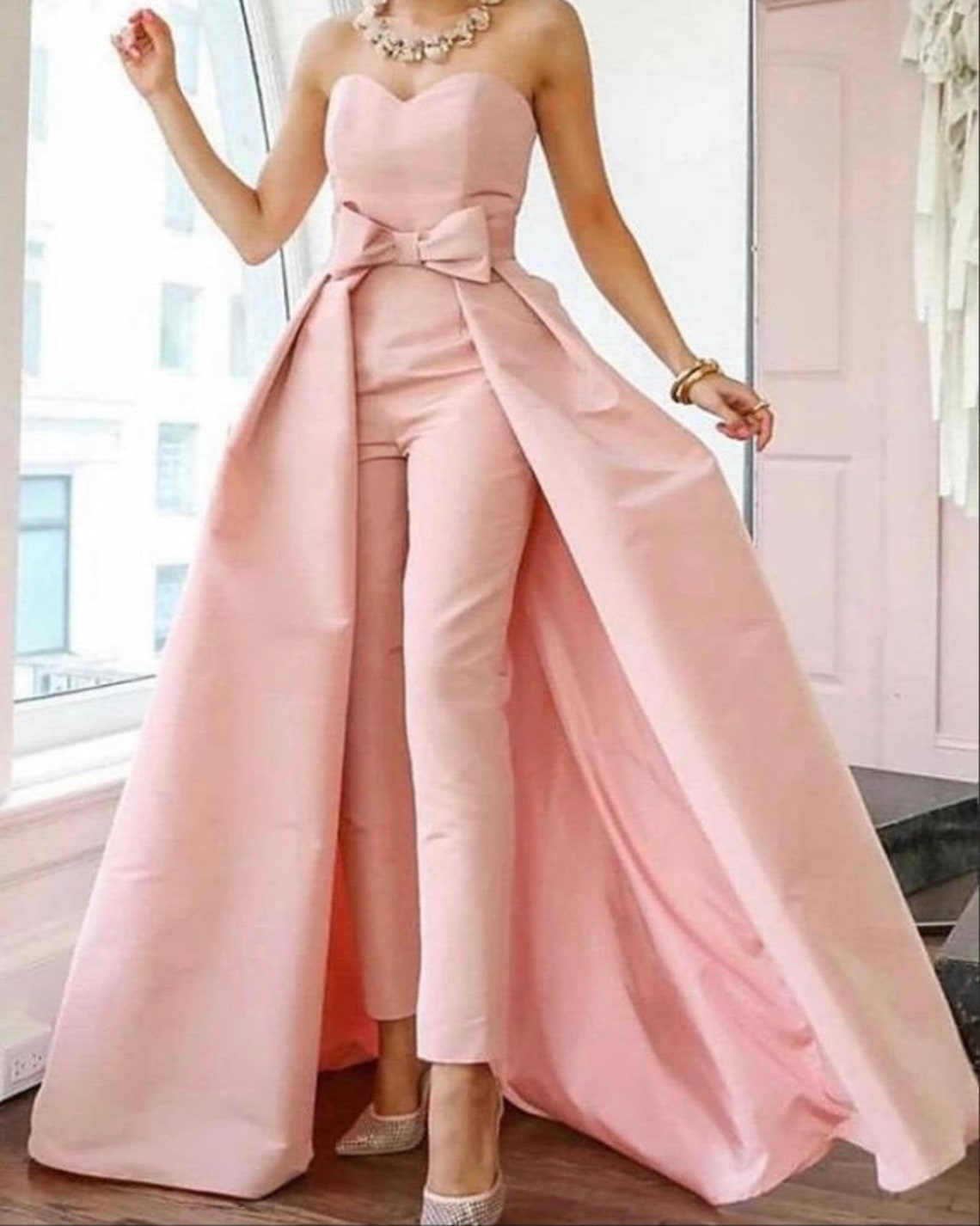 Sleeveless Wedding Jumpsuit Prom Jumpsuit With Cape African Etsy