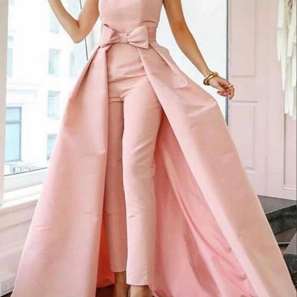 Sleeveless wedding jumpsuit, prom jumpsuit with cape, African jumpsuit, tube romper, female jumper, reception outfit, women clothing