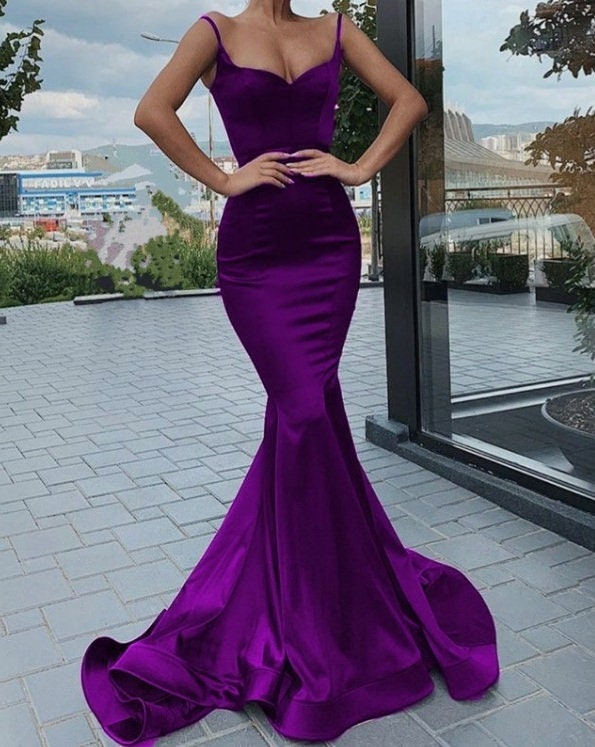 Dark Purple Prom Dresses Mermaid