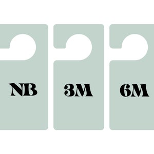 Printable Blue Baby Clothes Size Divider Tags for Closet