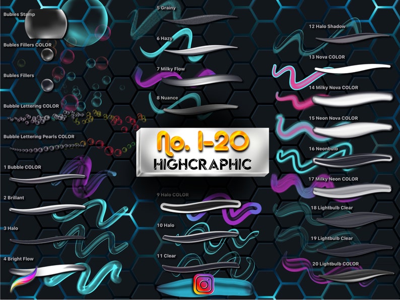 40 3D BUBBLE/GLASS Brushes for Procreate - Etsy