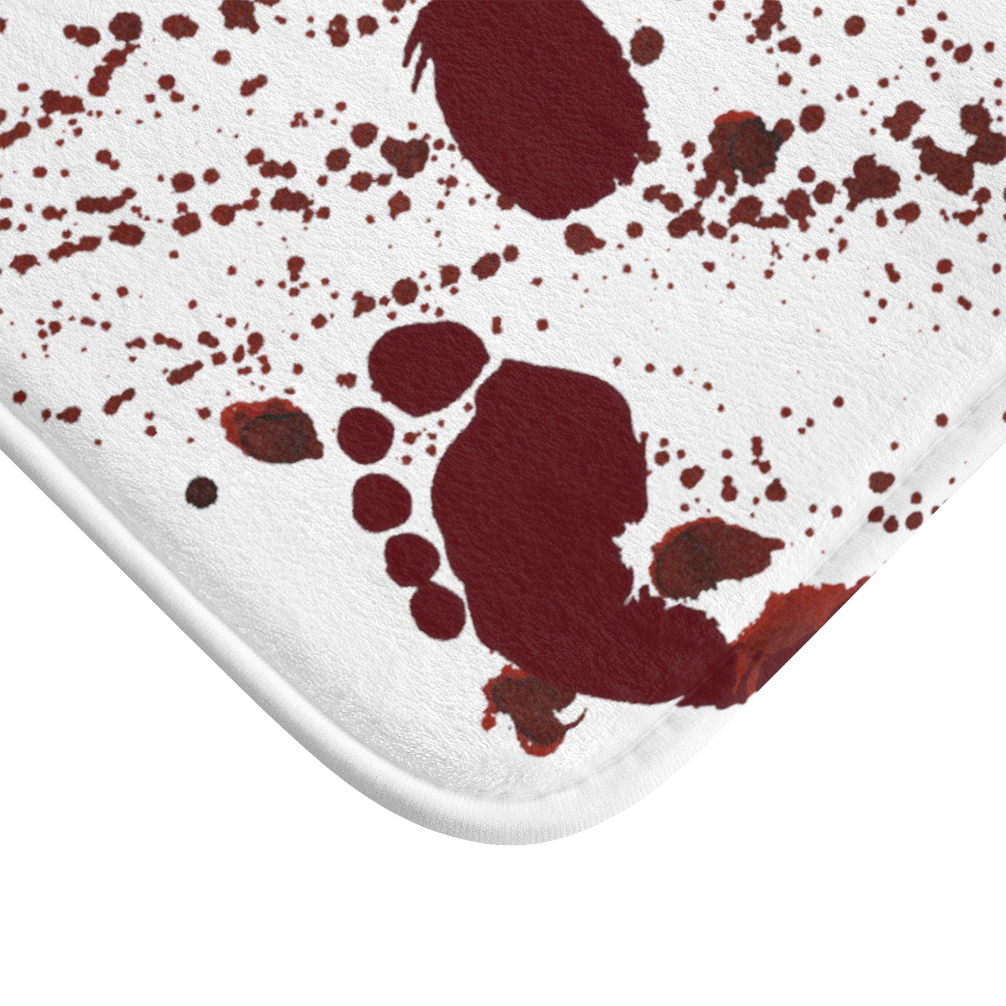 Spooky Horror Bloody Footprints Bath Mat Halloween Decor Horror