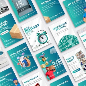 30 modelos de Instagram para despachantes de carga e caminhões – Posts editáveis do Canva para empresas de logística, corretoras de frete e transportadoras | Canva grátis