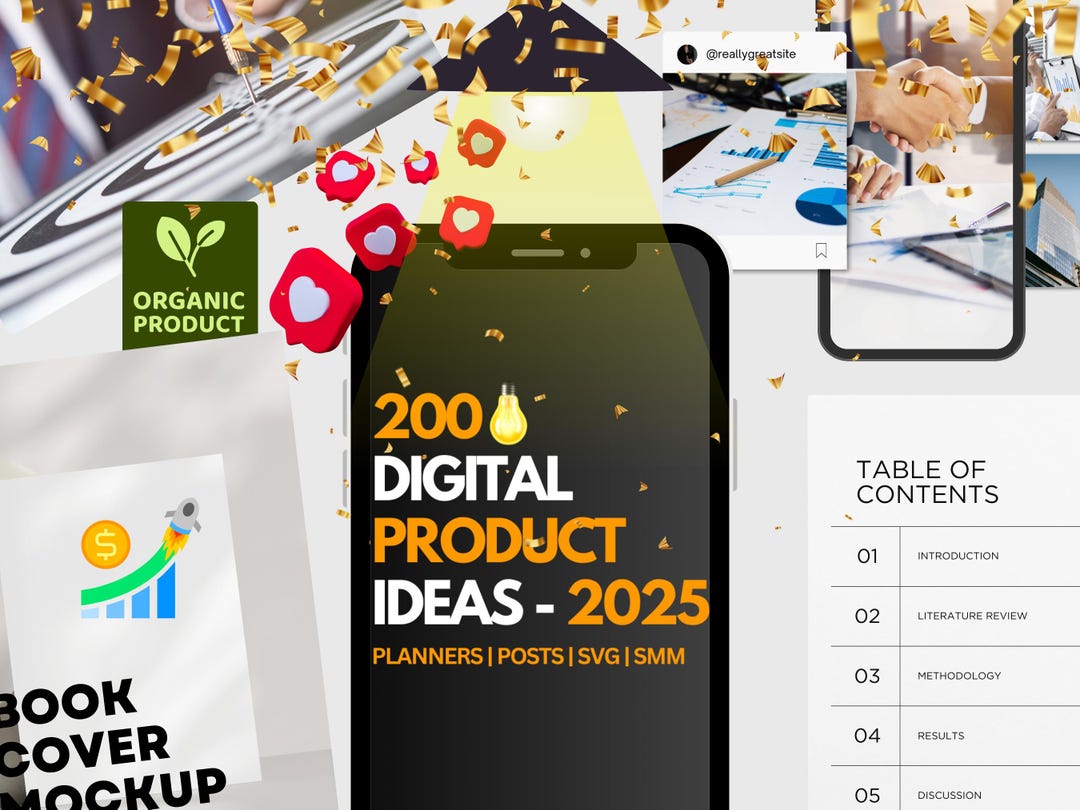 200 DIGITAL Product Ideas for 2025, Etsy Digital Downloads for Passive ...