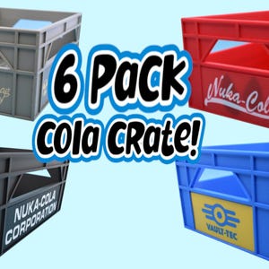 6 Pack Bottle Beverage Holder! Fallout Crates! Custom!