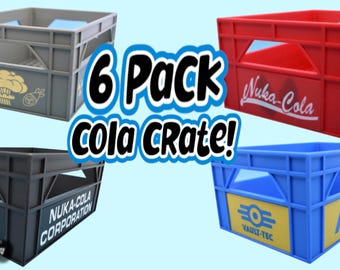 6 Pack Bottle Beverage Holder! Nuka Crates! Custom!