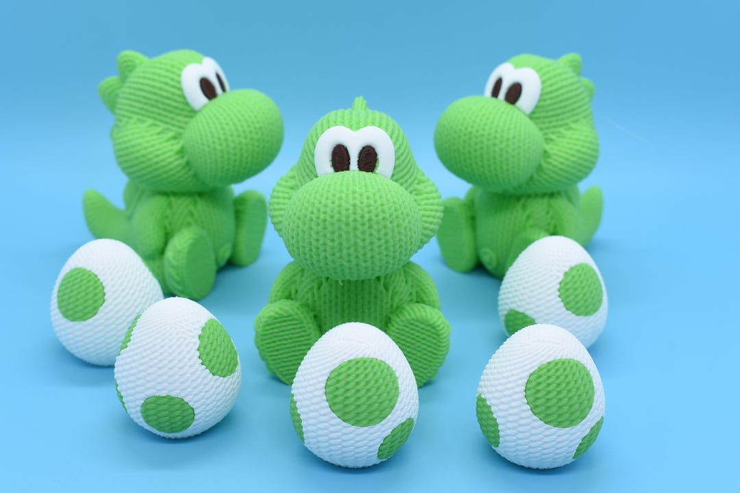 Yoshi and Egg Crochet (3D Printed) - Etsy
